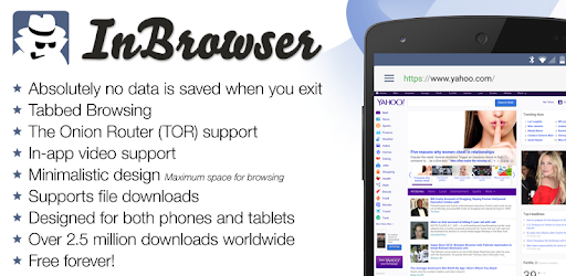 Анонимный браузер для Android - InBrowser